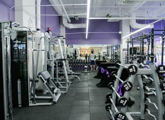 assorted gym equipment inside the gym